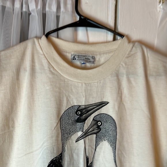 VTG Charles Darwin Galapagos Islands Blue Footed Booby T-Shirt Men’s Large - Picture 2 of 8